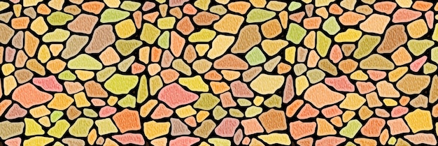 Vector de fondo multicolor de pared de piedra bannerx9