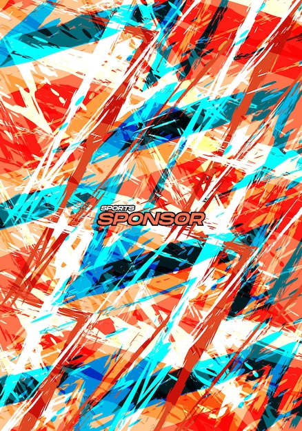 Vector de fondo naranja grunge para Racing Jersey