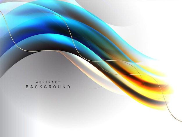Vector de fondo de onda de color moderno elegante abstracto