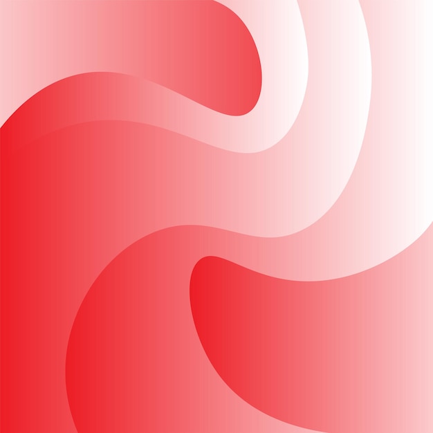 vector de fondo de onda curva degradado rojo y blanco