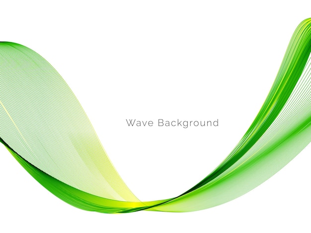 Vector de fondo de onda elegante moderno verde brillante abstracto