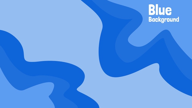 Vector de fondo ondulado líquido azul abstracto