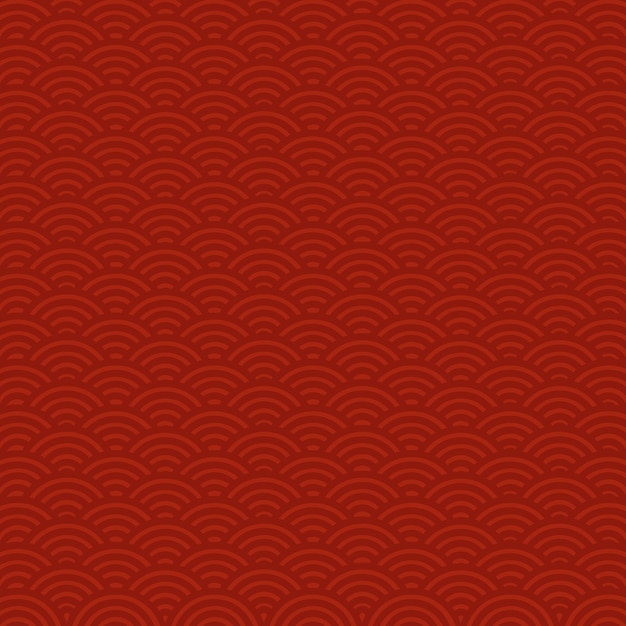 Vector de fondo oriental con patrón chino rojo Vector premium