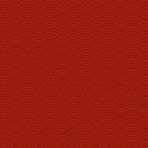 Vector de fondo oriental con patrón chino rojo Vector premium