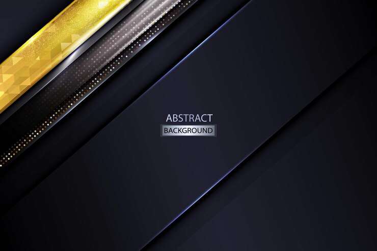 Vector de fondo de oro negro abstracto