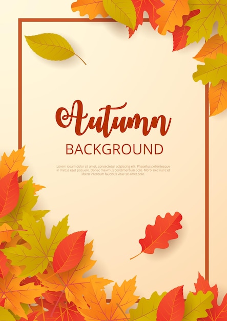 Vector de fondo de otoño