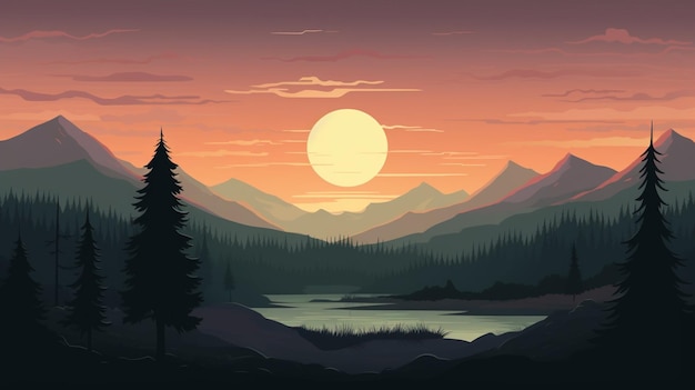 Vector de fondo del paisaje