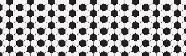 Vector de fondo panorámico de fútbol blanco y negro