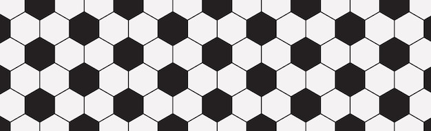 Vector de fondo panorámico de fútbol blanco y negro