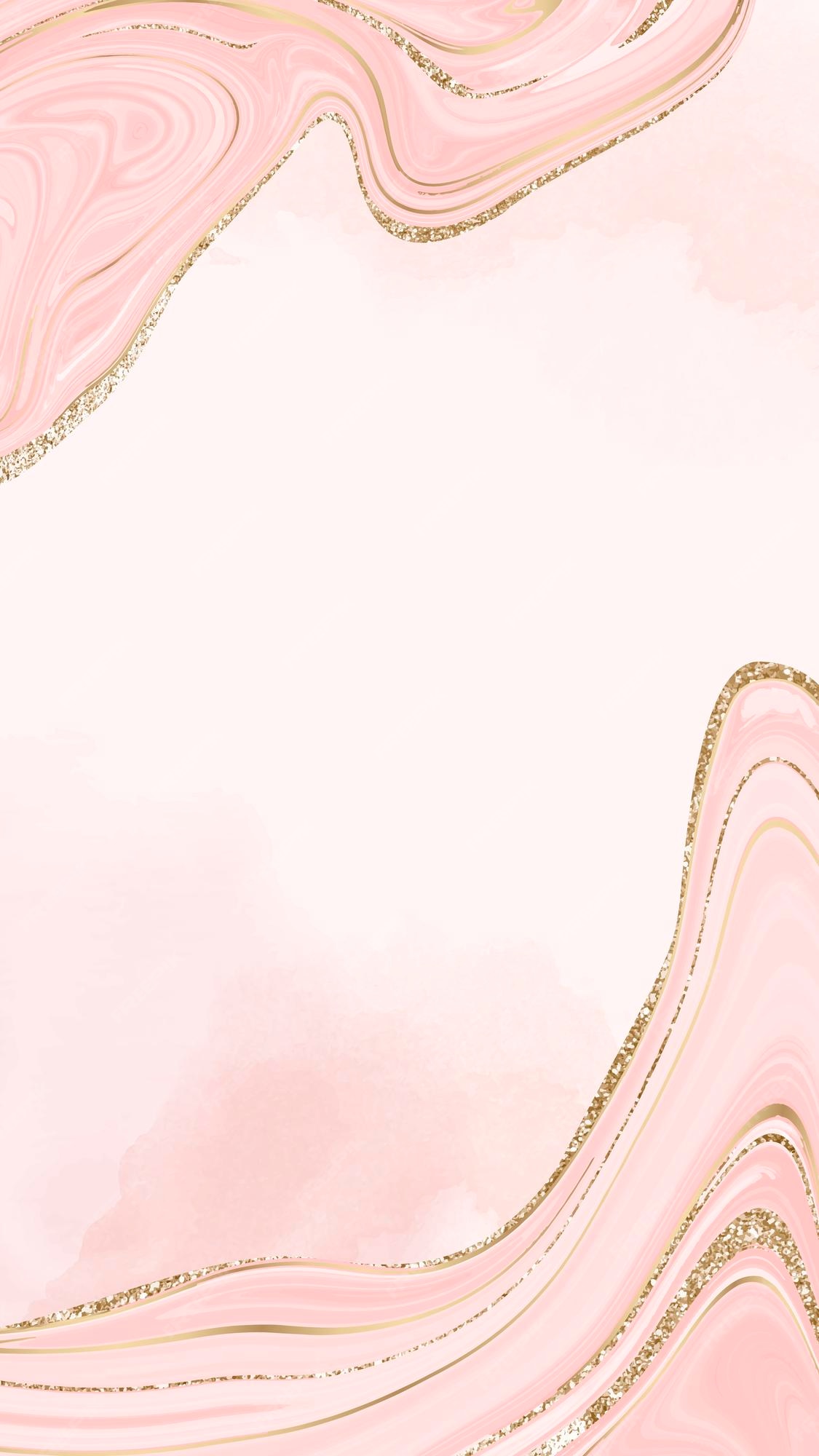 Vector de fondo de pantalla de teléfono móvil con patrón fluido dorado y rosa | Vector Premium Vector de fondo de pantalla de teléfono móvil con patrón fluido dorado y rosa | Vector Premium