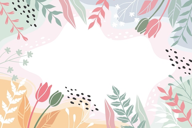 Vector de fondo pastel suave floral