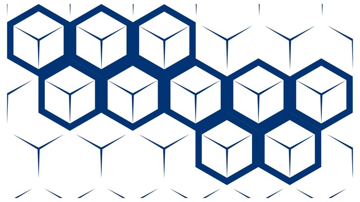 Vector vector de fondo de patrón 3d hexagonal