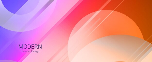 Vector de fondo de patrón de banner de diseño decorativo moderno colorido geométrico abstracto