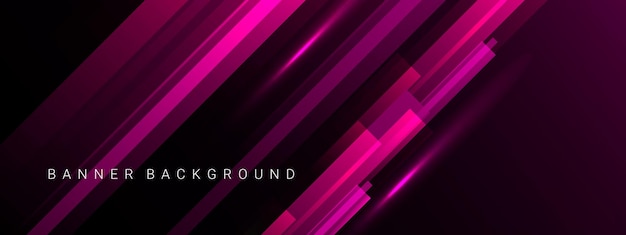Vector de fondo de patrón de banner de diseño de efecto de neón colorido decorativo moderno geométrico abstracto