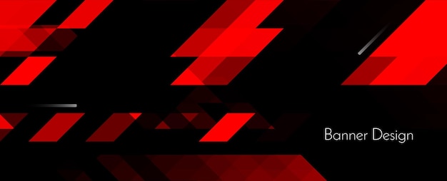 Vector de fondo de patrón de banner de forma de mosaico colorido geométrico rojo abstracto