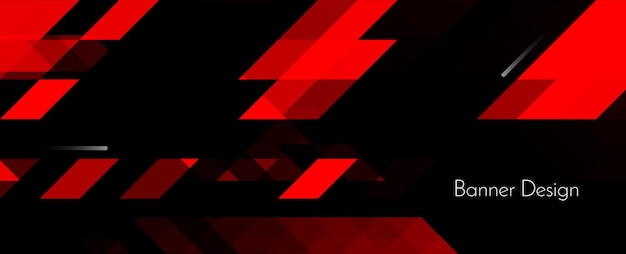 Vector vector de fondo de patrón de banner de forma de mosaico colorido geométrico rojo abstracto