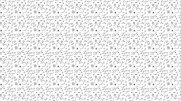 Vector de fondo de patrón sin costuras dibujado a mano