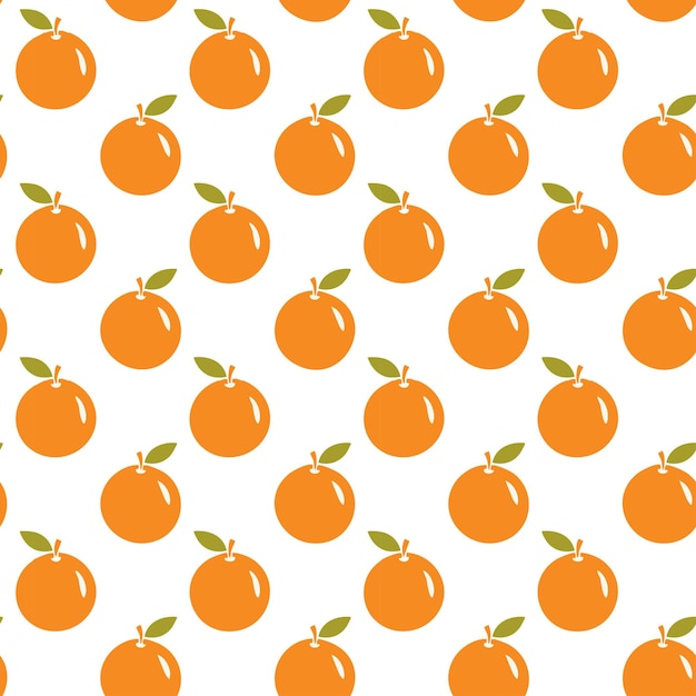 Vector de fondo de patrón sin costuras de frutas de naranja