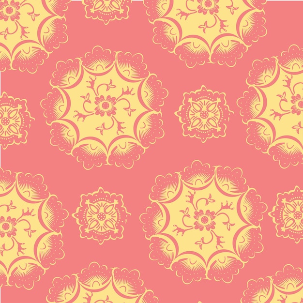 vector de fondo de patrón floral batik