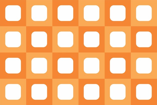 Vector de fondo de patrón geométrico cuadrado Cada esquina es redondeada y naranja