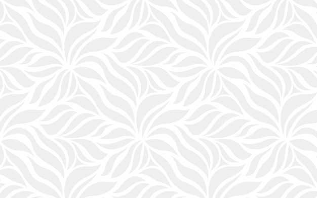 Vector de fondo de patrón de hojas naturales sin costuras de color gris claro