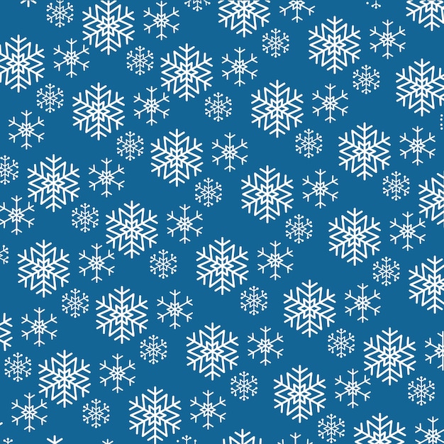 Vector de fondo con patrón de icono de copo de nieve