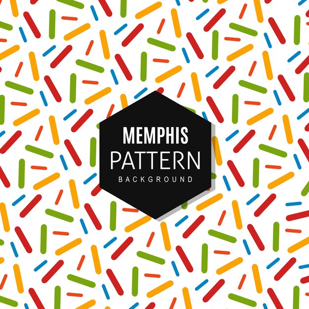 Vector fondo de patrón de Memphis