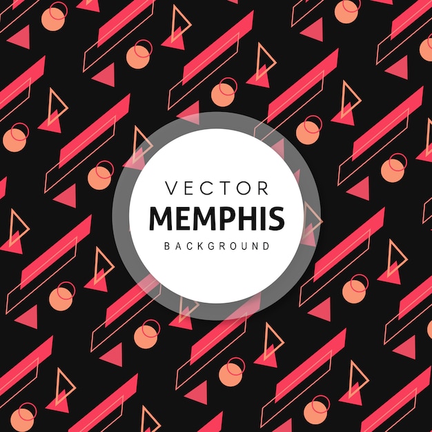 Vector fondo de patrón de Memphis