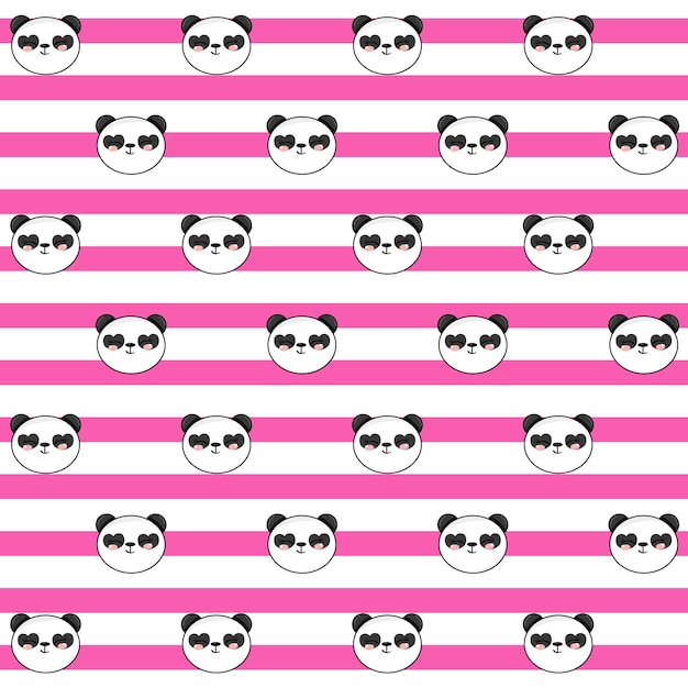 Vector vector de fondo del patrón de panda