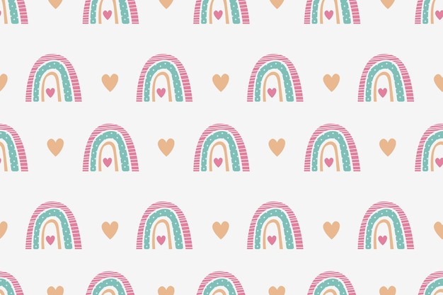 vector de fondo de patrones sin fisuras de arco iris