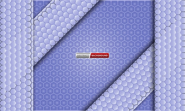 Vector de fondo plateado claro de hexágono abstracto moderno