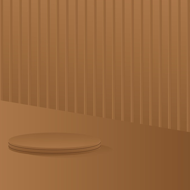 Vector de fondo de podio marrón para productos de exhibición