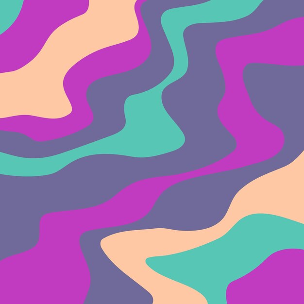 Vector de fondo psicodélico abstracto y groovy