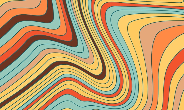 Vector de fondo psicodélico abstracto y groovy