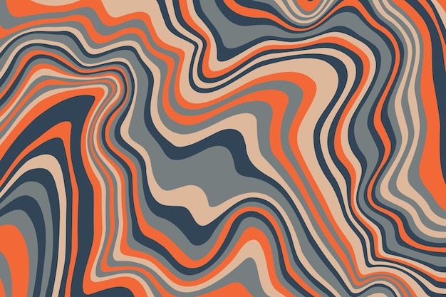 Vector de fondo psicodélico abstracto y groovy
