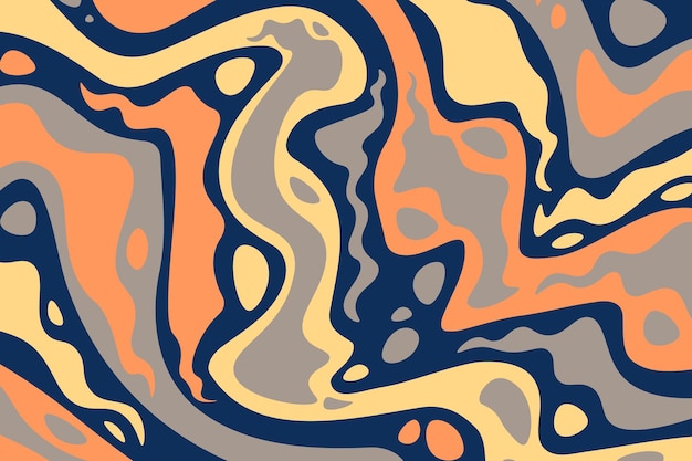 Vector de fondo psicodélico abstracto y groovy