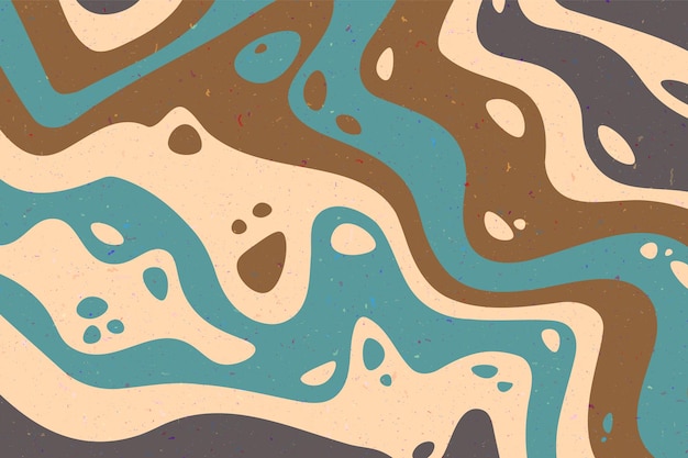 Vector de fondo psicodélico abstracto y groovy