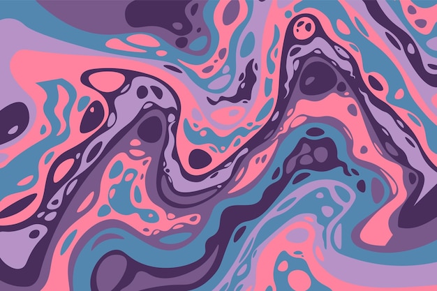 Vector de fondo psicodélico abstracto y groovy