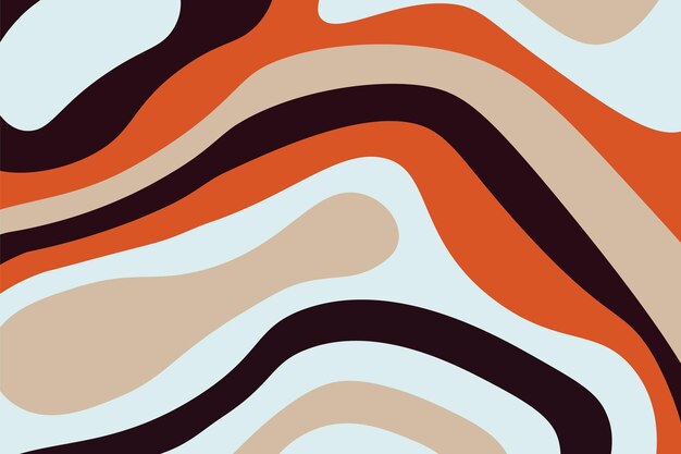 Vector de fondo psicodélico abstracto y groovy