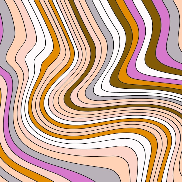 Vector de fondo psicodélico abstracto y groovy