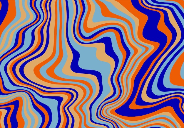 Vector de fondo psicodélico abstracto y groovy