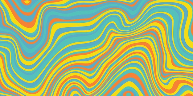 Vector de fondo psicodélico abstracto y groovy