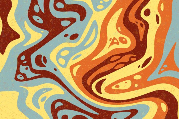 Vector de fondo psicodélico abstracto y groovy
