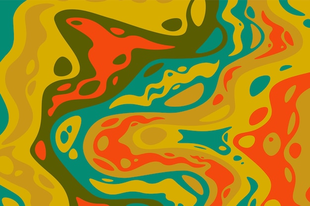 Vector de fondo psicodélico abstracto y groovy