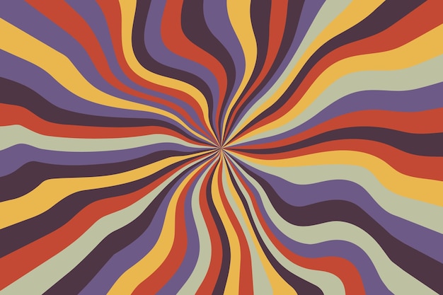 Vector de fondo psicodélico abstracto y groovy