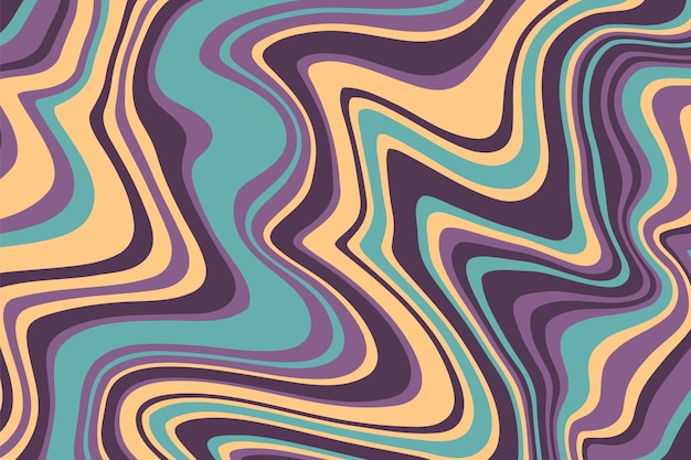 Vector de fondo psicodélico abstracto y groovy