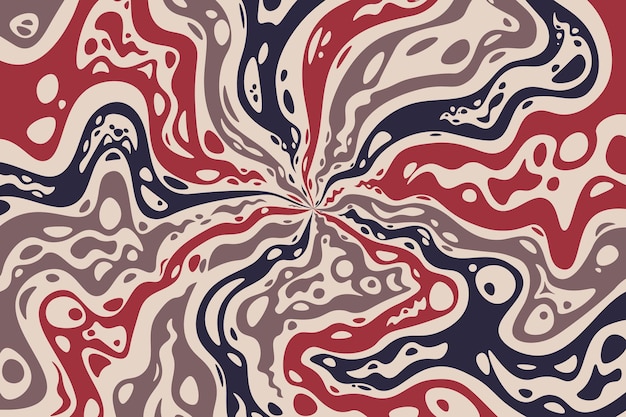 Vector de fondo psicodélico abstracto y groovy