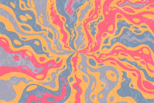 Vector de fondo psicodélico abstracto y groovy