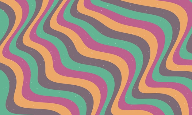Vector de fondo psicodélico y groovy abstracto