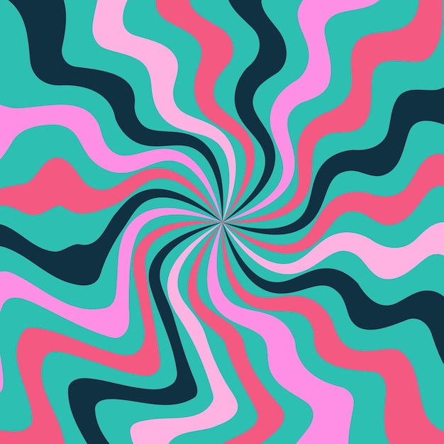 Vector de fondo psicodélico y groovy abstracto